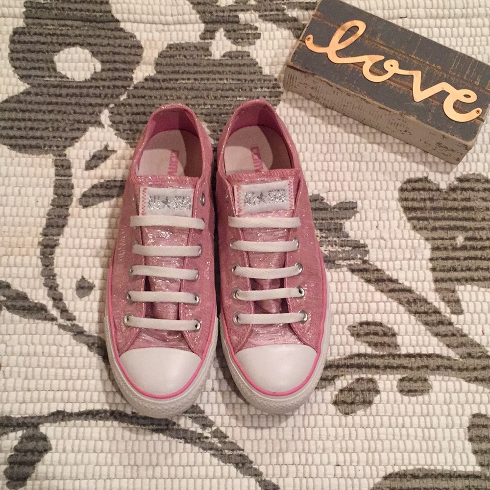 Converse Pink Sparkle Chuck Taylors